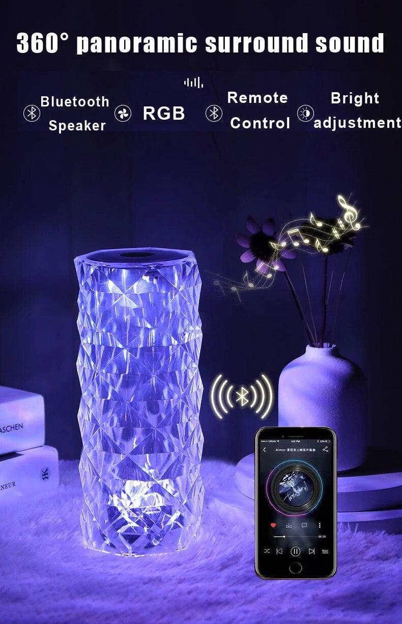 Rose Diamond Touch Lamp - Zadon