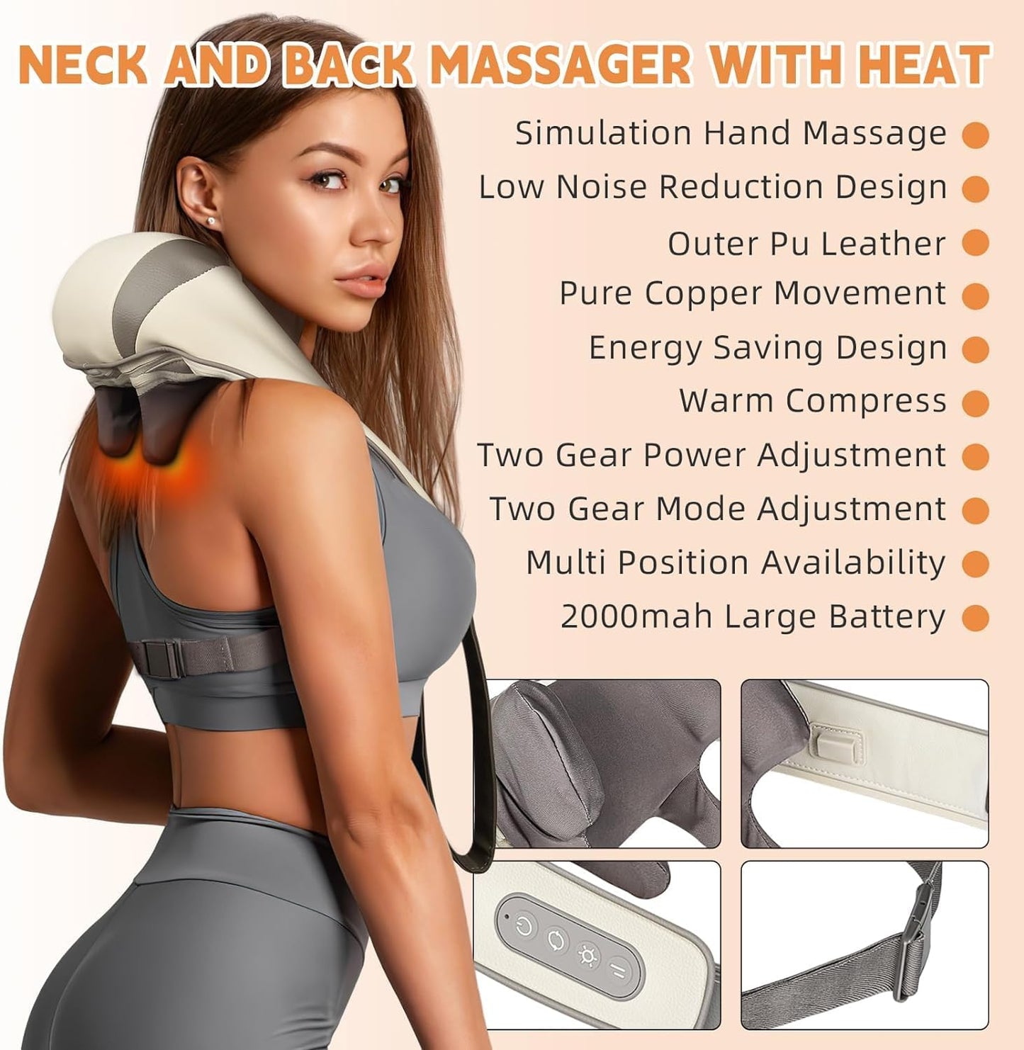 Neck and Shoulder Massager | Deep Relaxation with Heat Therapy 💆✨