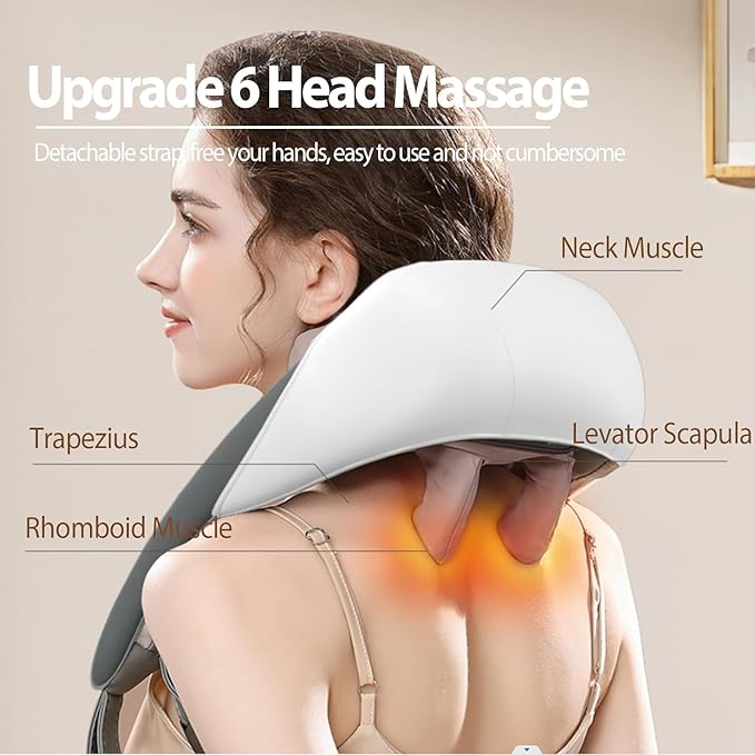 Neck and Shoulder Massager | Deep Relaxation with Heat Therapy 💆✨