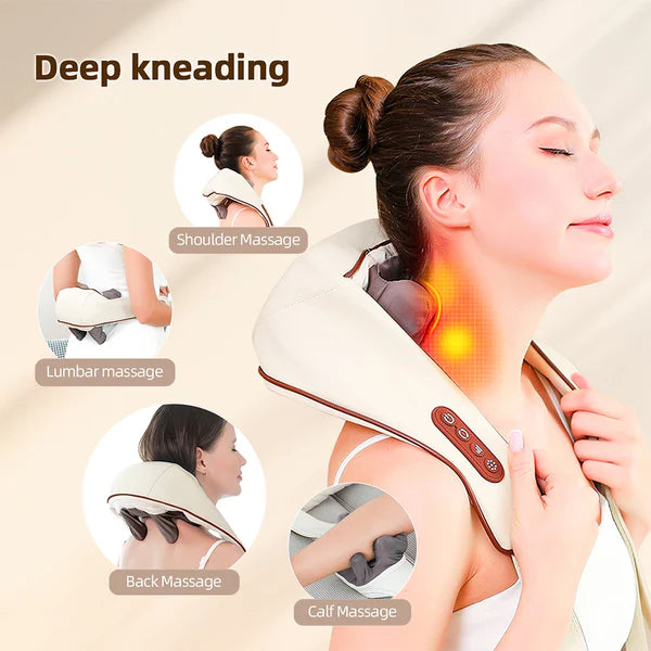 Neck and Shoulder Massager | Deep Relaxation with Heat Therapy 💆✨