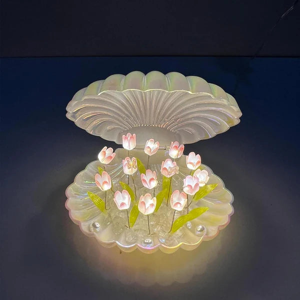 DIY Pearl Tulip Lamp | Elegant Night Light for Eternal Charm 🌷✨