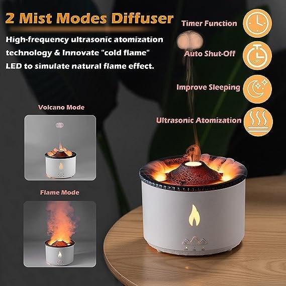 Ultrasonic Volcano Flame Diffuser - Zadon
