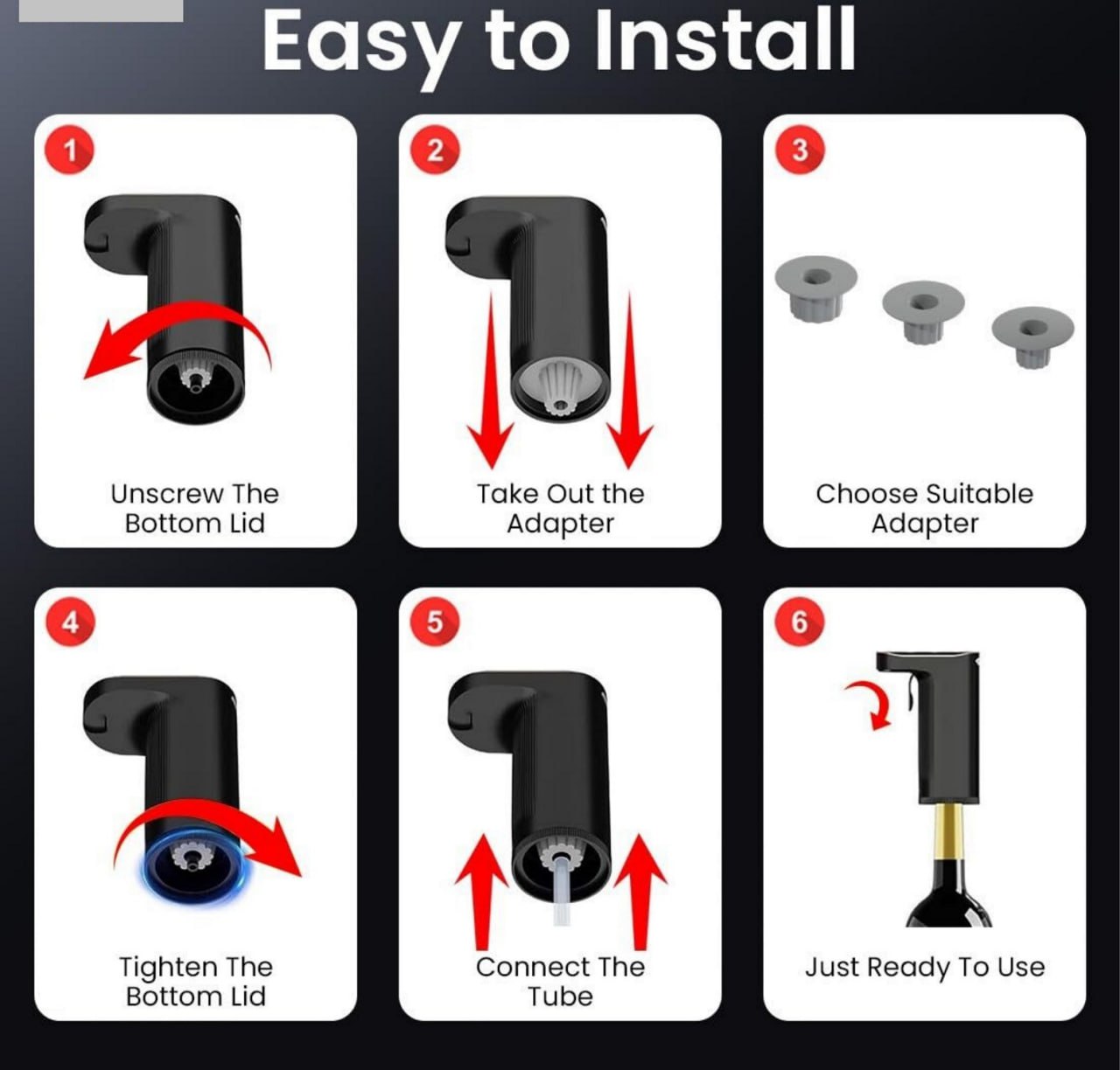 Smart Drink Dispenser – Rechargeable Wine Aerator & Automatic Liquor Decanter 🍷