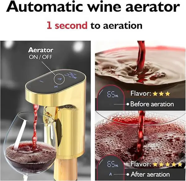 Smart Drink Dispenser – Rechargeable Wine Aerator & Automatic Liquor Decanter 🍷