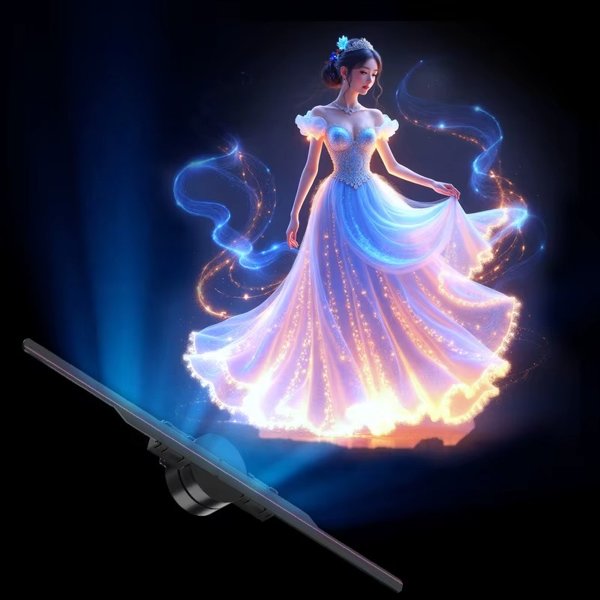 42cm hologram fan blade spinning a full-colour holographic image