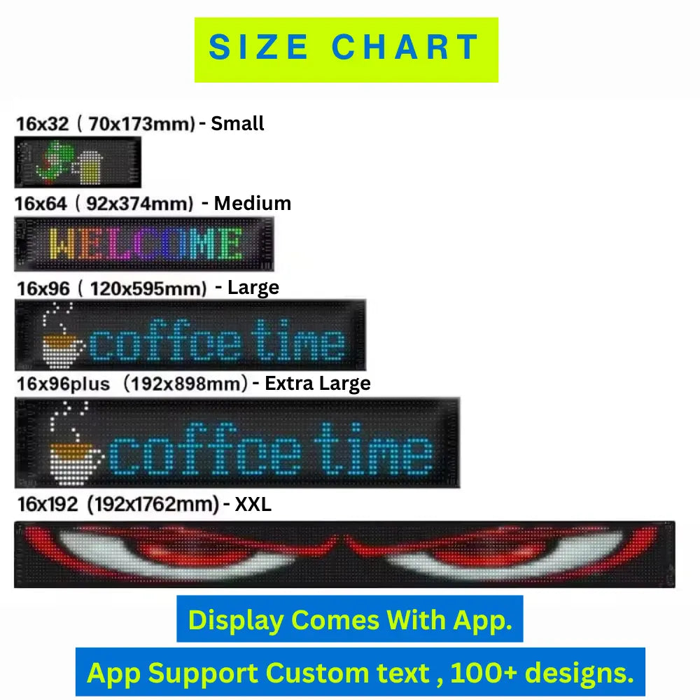 Flexible LED Matrix Pixel Display - App Controlled