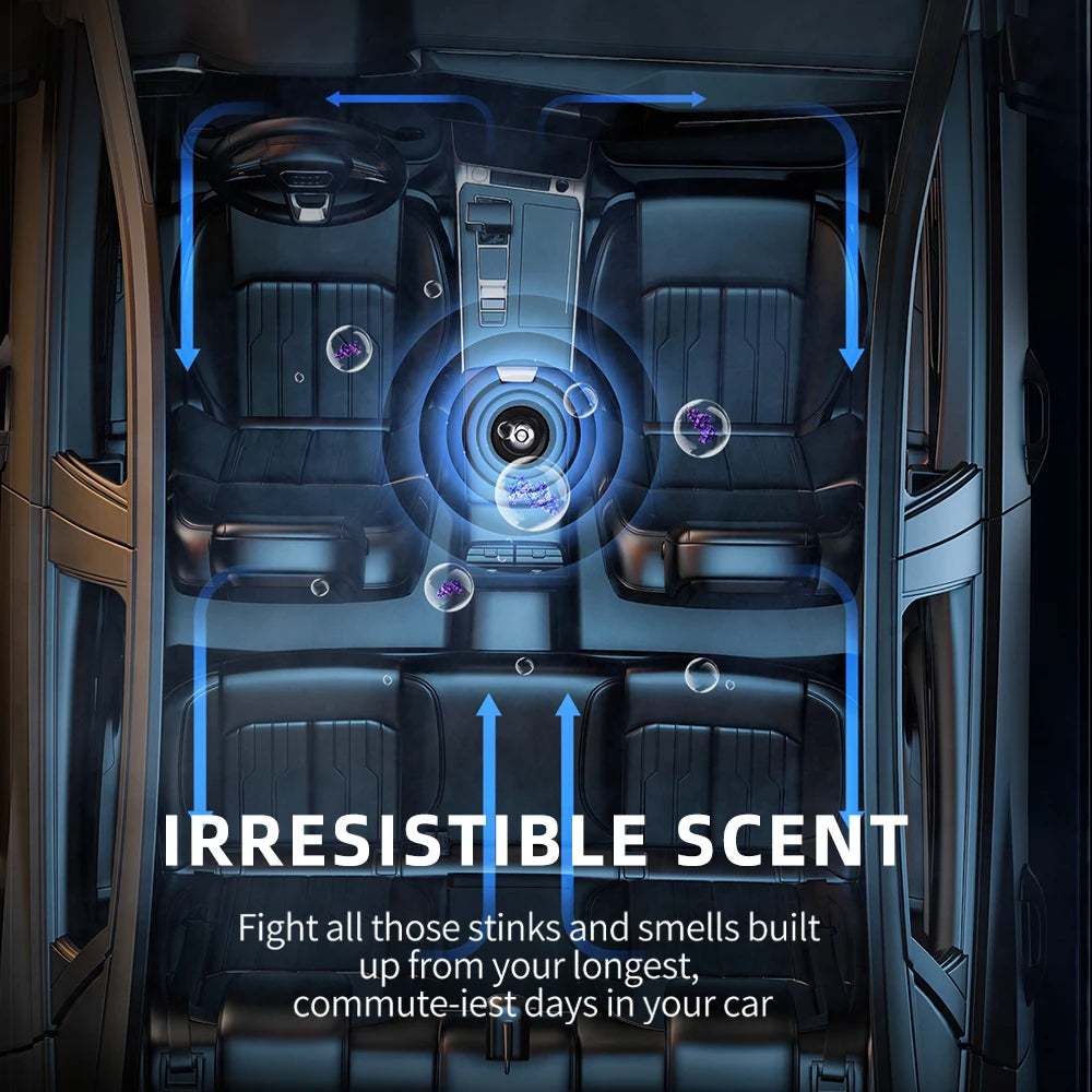 Solar Powered Levitating Car Air Freshener | Automatic 360° Rotation | Luxury Solar Car Perfume