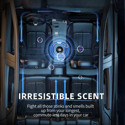 Solar Powered Levitating Car Air Freshener | Automatic 360° Rotation | Luxury Solar Car Perfume