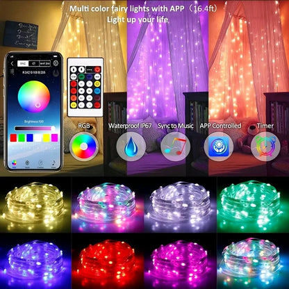 Smart Fairy String Light 10M | RGB Music-Sync LED Lights for Home & Events