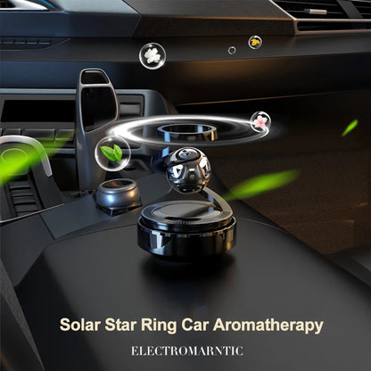 Solar Powered Levitating Car Air Freshener | Automatic 360° Rotation | Luxury Solar Car Perfume
