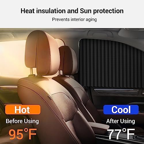 Magnetic Car Curtains for All Car Windows 🚘 UV Protection & Privacy Shades (Set of 4)