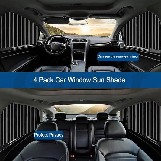 Magnetic Car Curtains for All Car Windows 🚘 UV Protection & Privacy Shades (Set of 4)