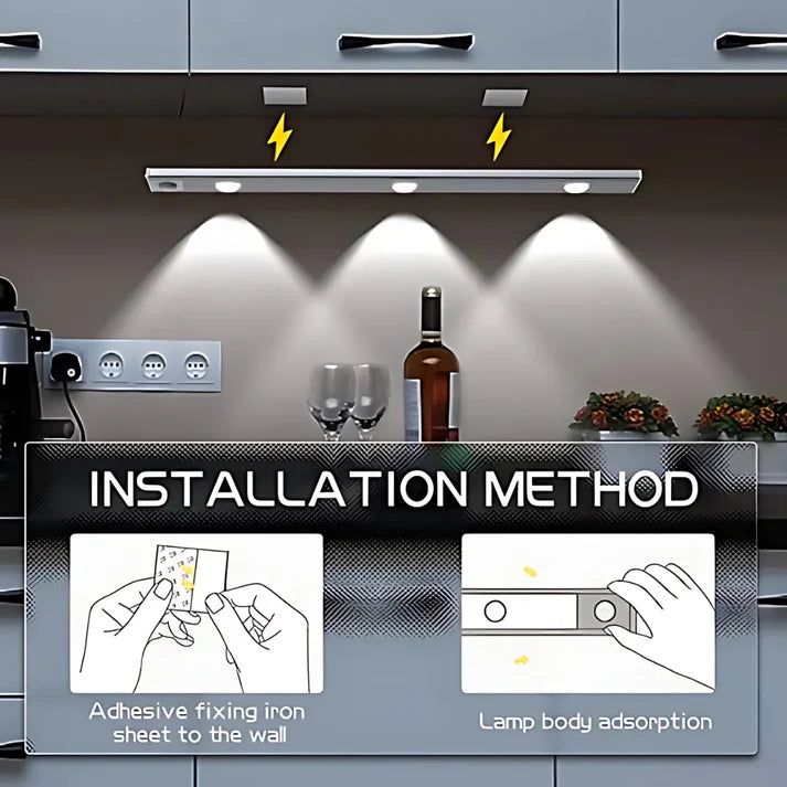 Motion Sensor Under Cabinet Light | Rechargeable Cabinet Lighting 💡