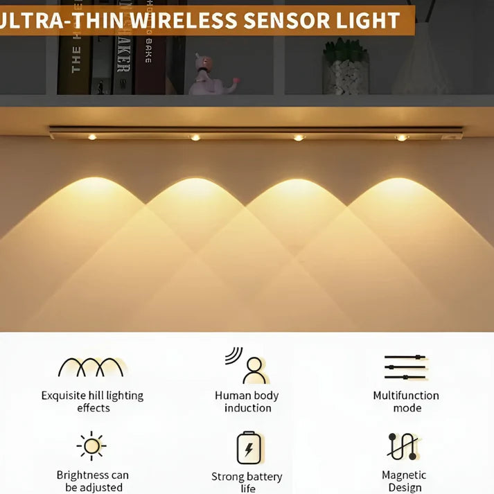 Motion Sensor Under Cabinet Light | Rechargeable Cabinet Lighting 💡