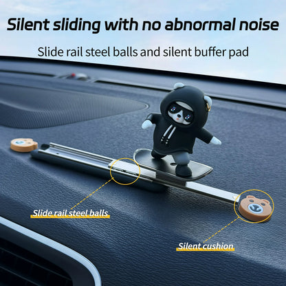 Skateboarding Bear Car Decor | Fun Car Interior Decoration | Cute Dashboard Ornament