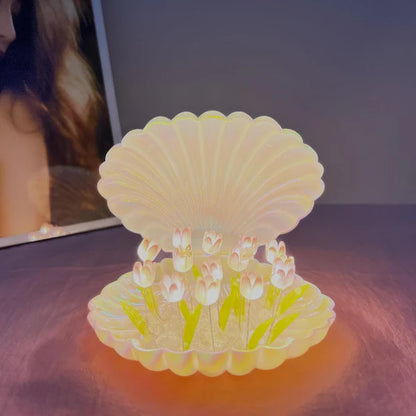 DIY Pearl Tulip Lamp | Elegant Night Light for Eternal Charm 🌷✨