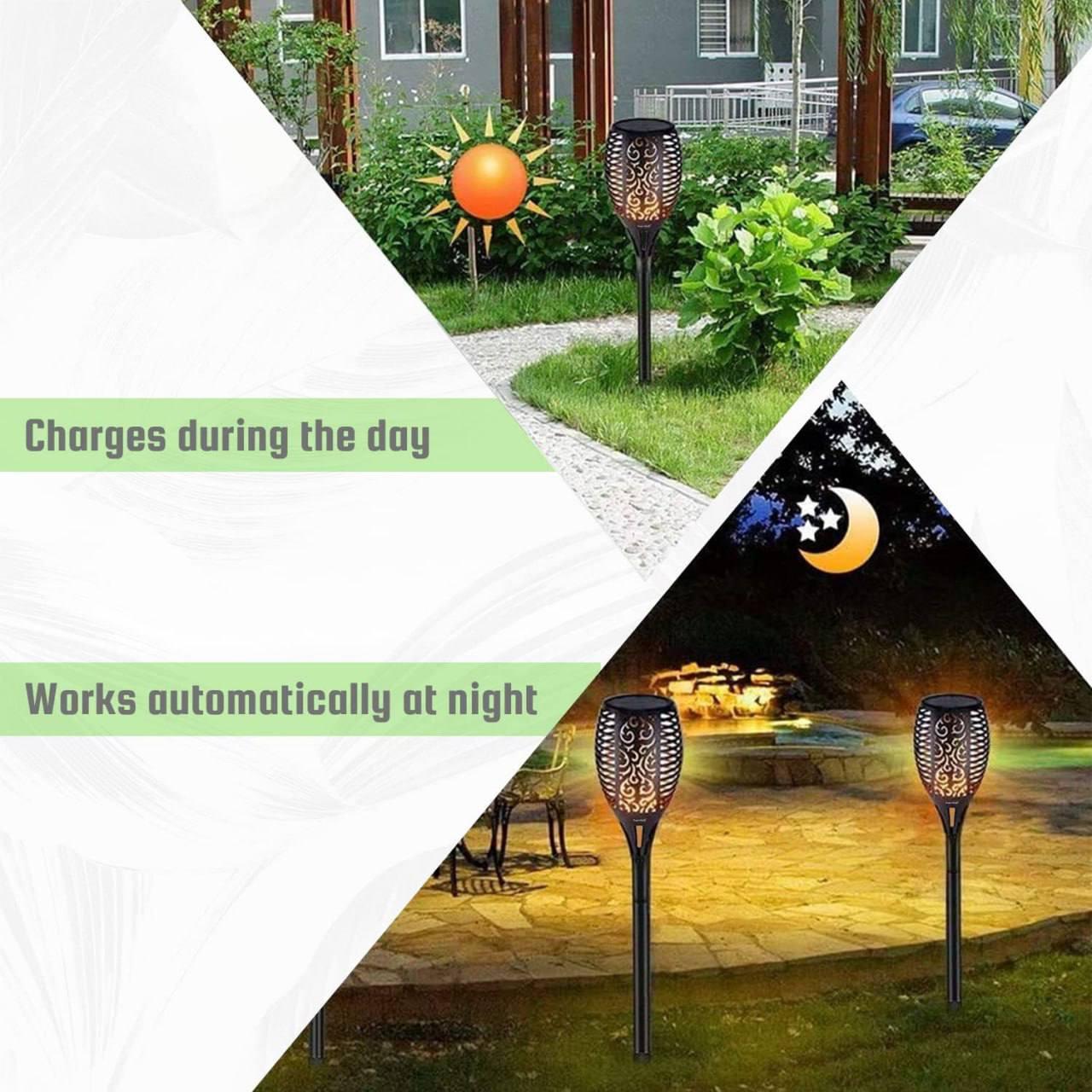 Solar Flame Flickering Lamp Waterproof - Zadon