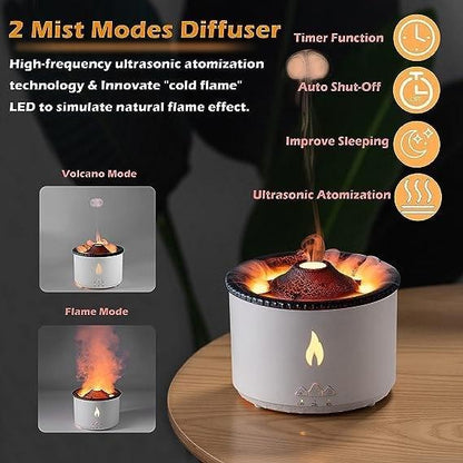 Ultrasonic Volcano Flame Diffuser - Zadon