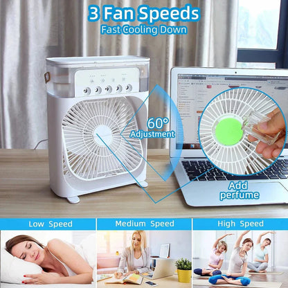 Portable AC Cooling Fan ❄️ | 5-in-1 Mini Air Conditioner & Humidifier