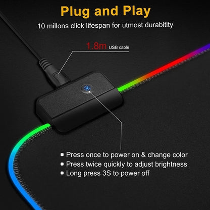 RGB Gaming Mouse Pad | LED Light-Up Mat for Gamers 🎮✨