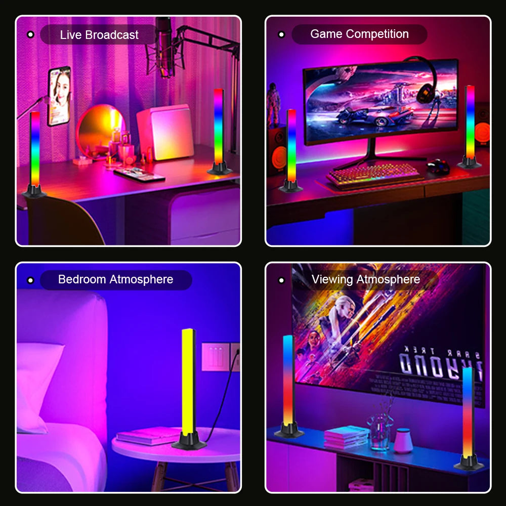 RGB light bars used for streaming, gaming, bedroom and behind a TV