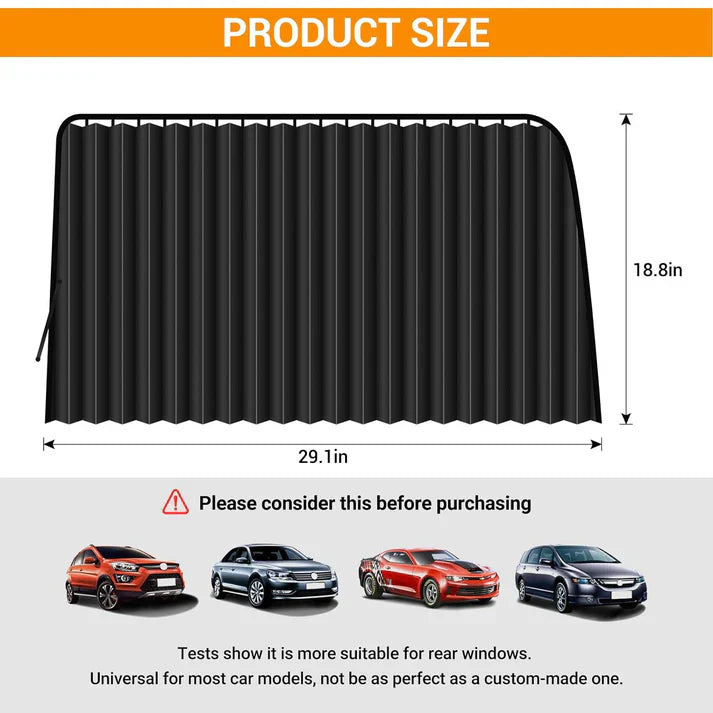 Magnetic Car Curtains for All Car Windows 🚘 UV Protection & Privacy Shades (Set of 4)