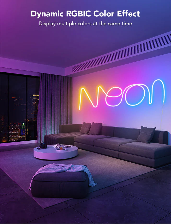 Smart Neon Strip Light – RGB LED Rope with App & Remote Control (5 M) 🎵✨