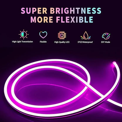 Smart Neon Strip Light – RGB LED Rope with App & Remote Control (5 M) 🎵✨