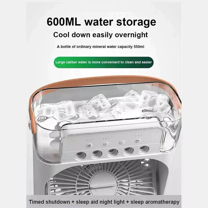 Portable AC Cooling Fan ❄️ | 5-in-1 Mini Air Conditioner & Humidifier